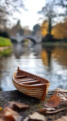 Fototapeta premium Rowboat Park Autumn