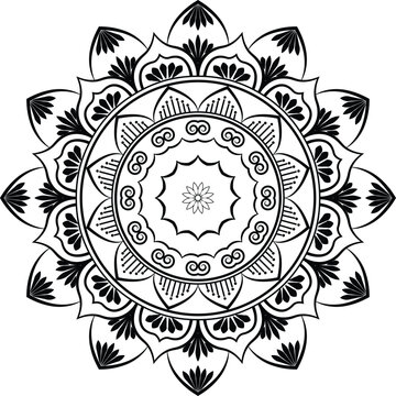 A round design with a round design that says mandalas
