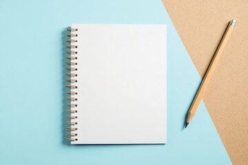 Clean Portrait Notepad Mockup for Text Presentation in Minimalist Style with Pencil