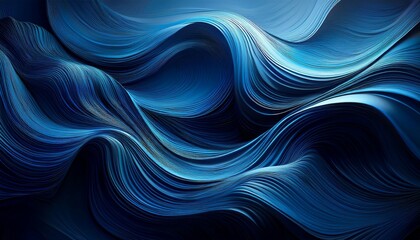 Obraz premium abstract dark blue flowing lines texture in motion
