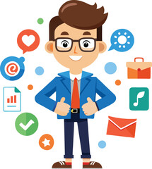Social Media Manager Character