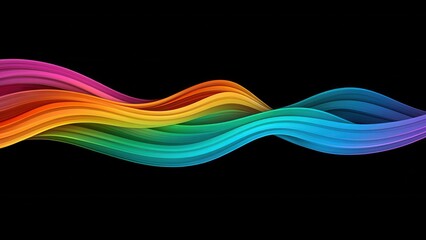 Colorful abstract wave background, vibrant rainbow lines, modern design for graphic poster, creative digital art, marketing banner, artistic wallpaper, visual communication, contemporary decor
