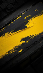 Black and Yellow abstract background with grunge texture