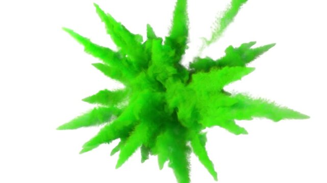 Green smoke explosion - 60fps