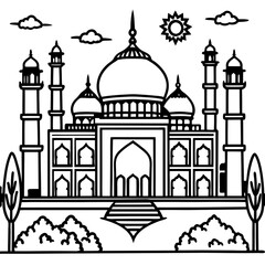 taj mahal vector illustration