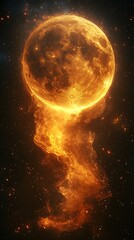 Volcanic moon explosion illuminates cosmic cloud high resolution picture