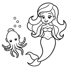 little girl with a fish