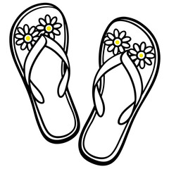 flip flops on white background