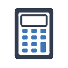 Calculator Device Icon Representing Mathematical Calculation and Financial Management