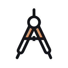 Compass Drawing Tool Icon Representing Precision and Geometry in Design