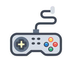 Fototapeta premium Gaming Controller Icon Representing Video Games and Interactive Entertainment