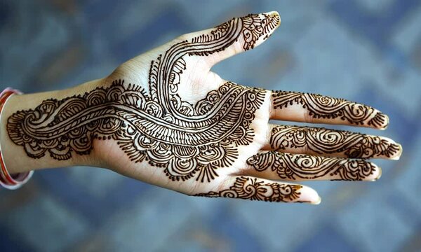Hand with Henna Design
