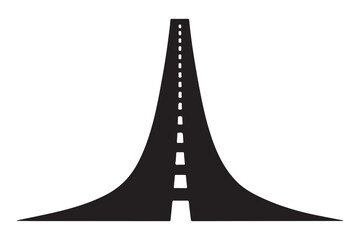 Abstract Road Silhouette Vector Graphic for Transportation Concepts