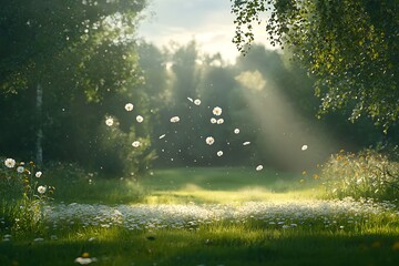 Sunny Forest Meadow Scene