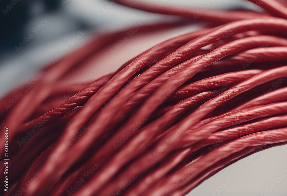 Poster close cable background roll electrical red communication computer industry texture telecom connectio