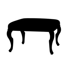 ottoman black silhouette icon - of a home office ottoman, furniture vector art