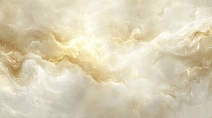 Abstract Swirling Marble Pattern in Beige Gold and White III