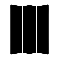 room dividerblack silhouette icon - of a home office room divider, furniture vector art
