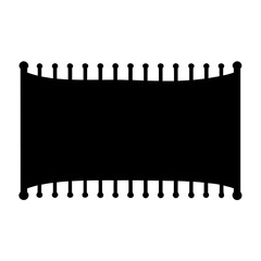 rug black silhouette icon - of a home office rug, furniture vector art