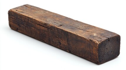 Fototapeta premium Antique Reclaimed Wood Beam: Rustic Brown Timber