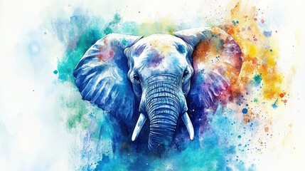 Watercolor Animal Illustration: Bokeh and Brush Stroke Patterns for Artistic Wildlife Paintings