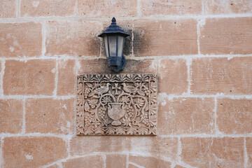 Relief in Mor Gabriel Monastery in Midyat, Mardin, Turkiye