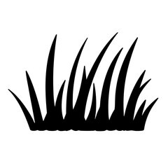 A clump of grass vector icon with individual blades