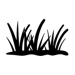 A clump of grass vector icon with individual blades