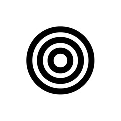A concentric target vector icon with alternating rings