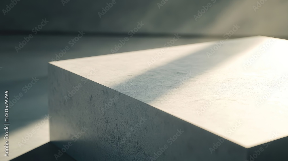 Poster reflections and shadows create a tranquil atmosphere in a sunlit room with a polished surface