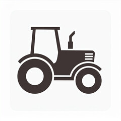A pictogram icon of a tractor