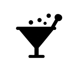 A laboratory funnel vector icon with stem