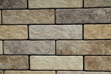 Fototapeta premium Texture of stone tiles as background, closeup