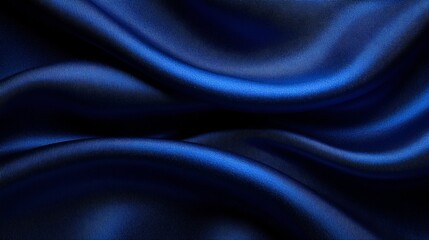 Obraz premium Close-Up of premium Luxurious Blue Silk Fabric with Elegant Waves and Textures
