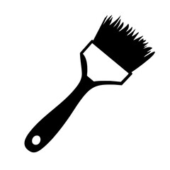 A paintbrush vector icon with bristles