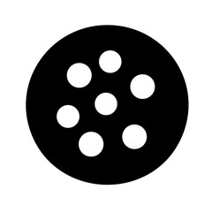 Obraz premium A simple dot vector icon in perfect circle