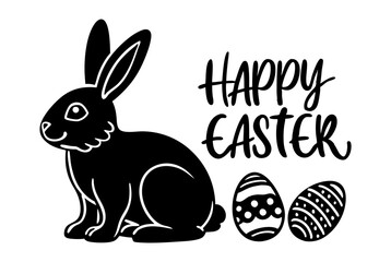 Obraz premium Easter Bunny with Colorful Eggs