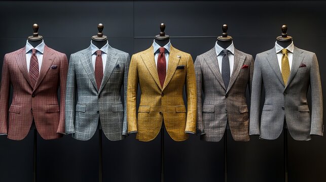 Explore bespoke tailored suits for men: stylish formal wear and custom menswear fashion collection showcase