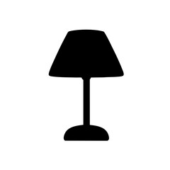 A table lamp vector icon with shade