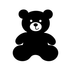 Obraz premium A teddy bear vector icon with button eyes