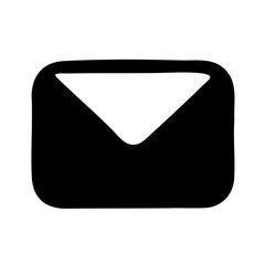 An envelope mail vector icon with flap