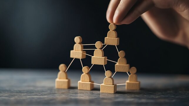 Understanding organizational structure building team hierarchy and management levels concept design