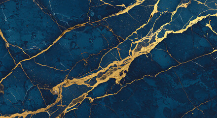 Obraz premium Blue and Gold Marble Texture Background 