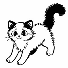 Obraz premium a-cute-cat-running