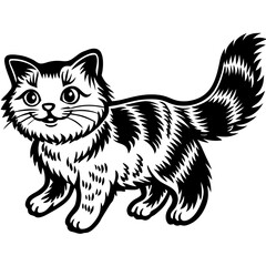 Obraz premium a-cute-cat-running