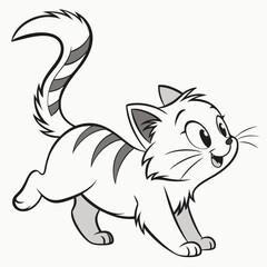 Obraz premium a-cute-cat-running