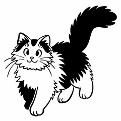 Fototapeta premium a-cute-cat-running