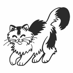 Obraz premium a-cute-cat-running