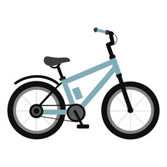 Fototapeta premium Illustration Of Isolated Light Blue Bicycle On A Clean White Background