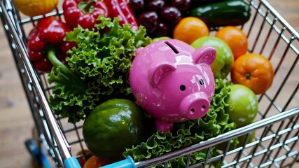 Grocery shopping adventure with a twist of saving money and fresh produce
